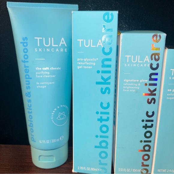 3Pc FULL SIZE Tula purifying face cleanser, gel toner and